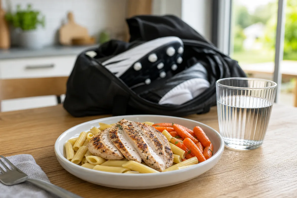 Que manger avant un match de foot : timing et menus